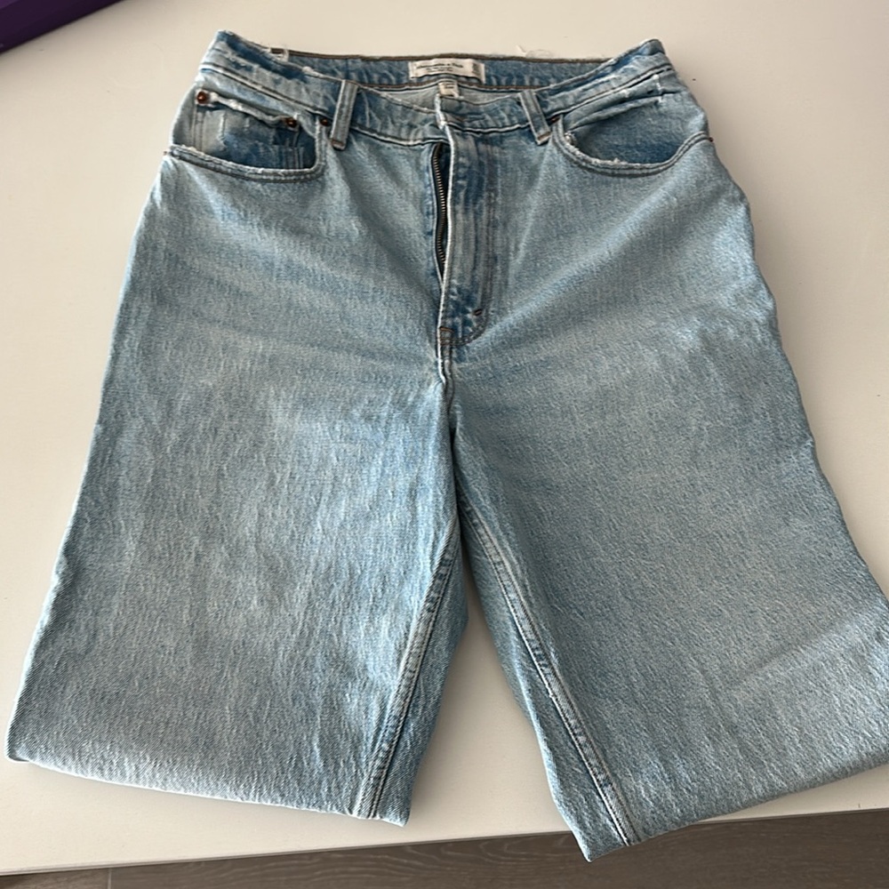 Abercrombie & Fitch Light Blue High Rise Jeans - Picture 4 of 5